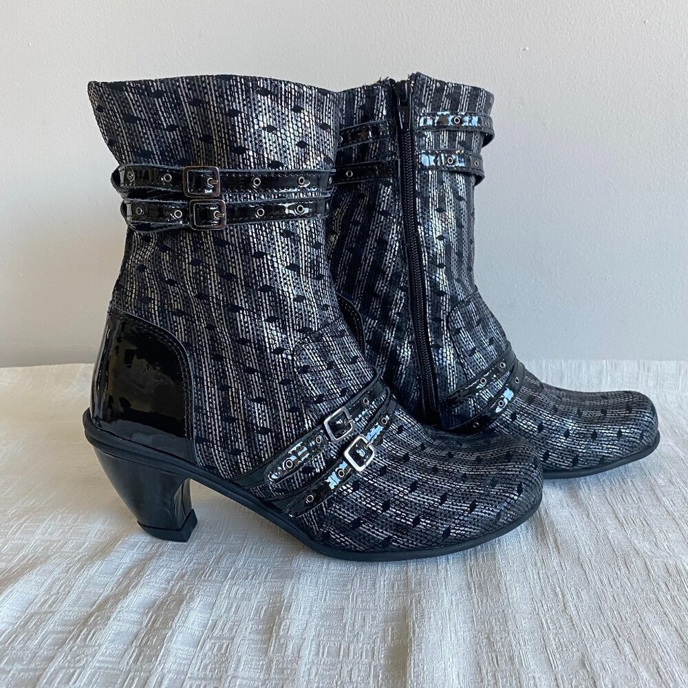 Eject Portugal Steampunk Metallic Buckle Ankle Boots 8.5​​​